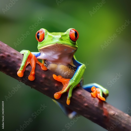 a frog on a branch