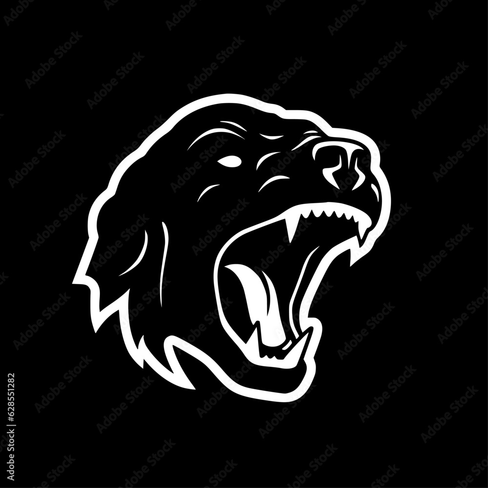 Fototapeta premium Dog | Black and White Vector illustration