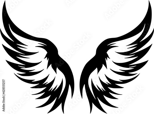 Angel Wings - Minimalist and Flat Logo - Vector illustration