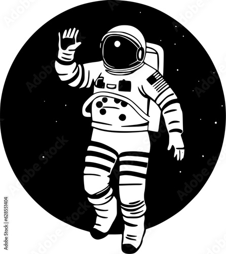 Astronaut - Minimalist and Flat Logo - Vector illustration