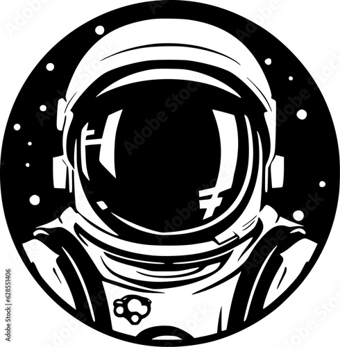Astronaut - Minimalist and Flat Logo - Vector illustration