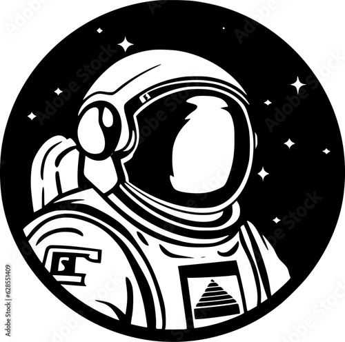 Astronaut | Minimalist and Simple Silhouette - Vector illustration