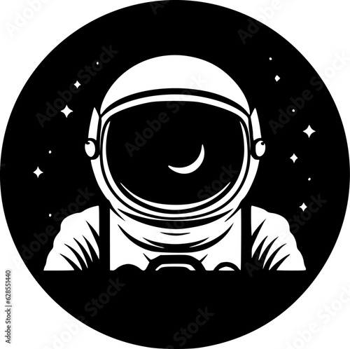 Astronaut | Black and White Vector illustration