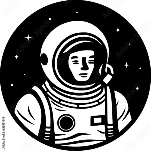 Astronaut - Minimalist and Flat Logo - Vector illustration
