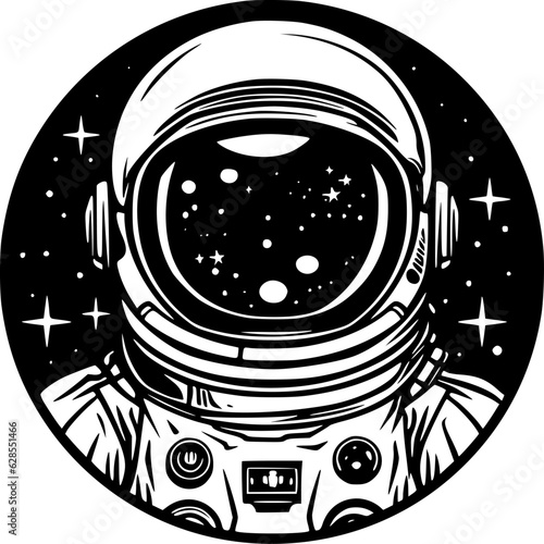 Astronaut | Minimalist and Simple Silhouette - Vector illustration