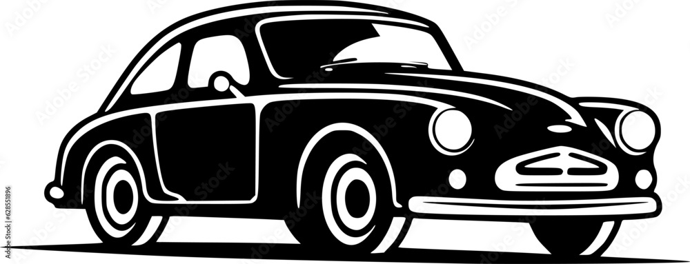 Car - Minimalist and Flat Logo - Vector illustration