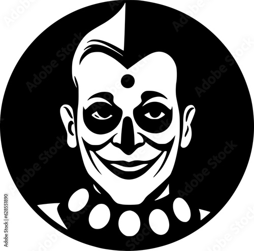 Clown | Minimalist and Simple Silhouette - Vector illustration