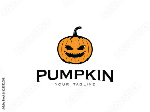 pumpkin logo design vector template 