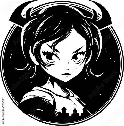 Fantasy | Black and White Vector illustration