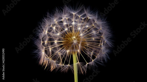 a close up of a dandelion