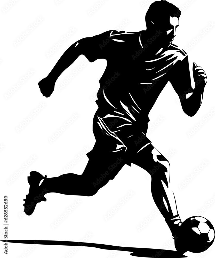 Naklejka premium Football | Minimalist and Simple Silhouette - Vector illustration