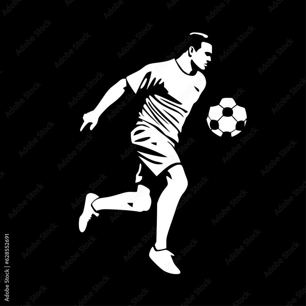 Football | Black and White Vector illustration