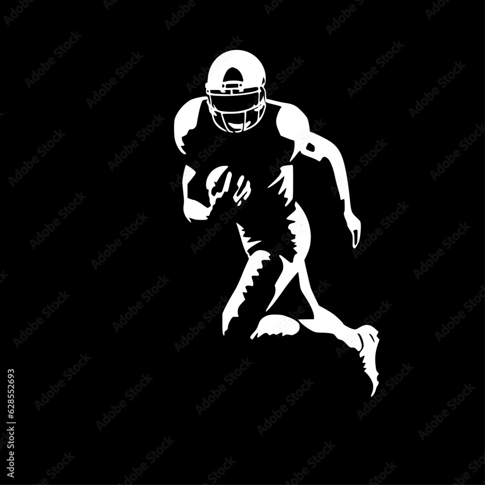 Football - Black and White Isolated Icon - Vector illustration