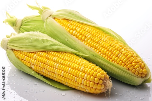 two corn on the cob