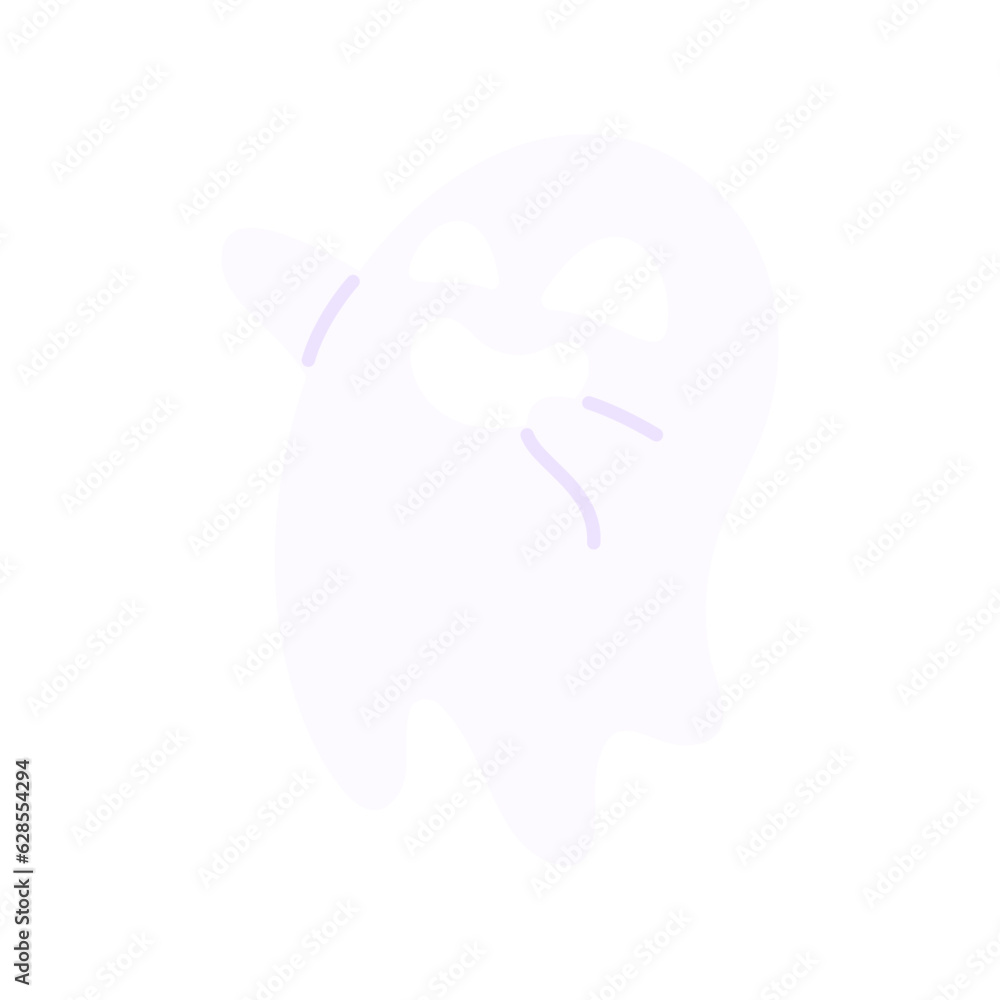 cute ghost cartoon ghost in white cloak halloween scary illustration cute ghost cartoon ghost in white cloak halloween scary illustration
