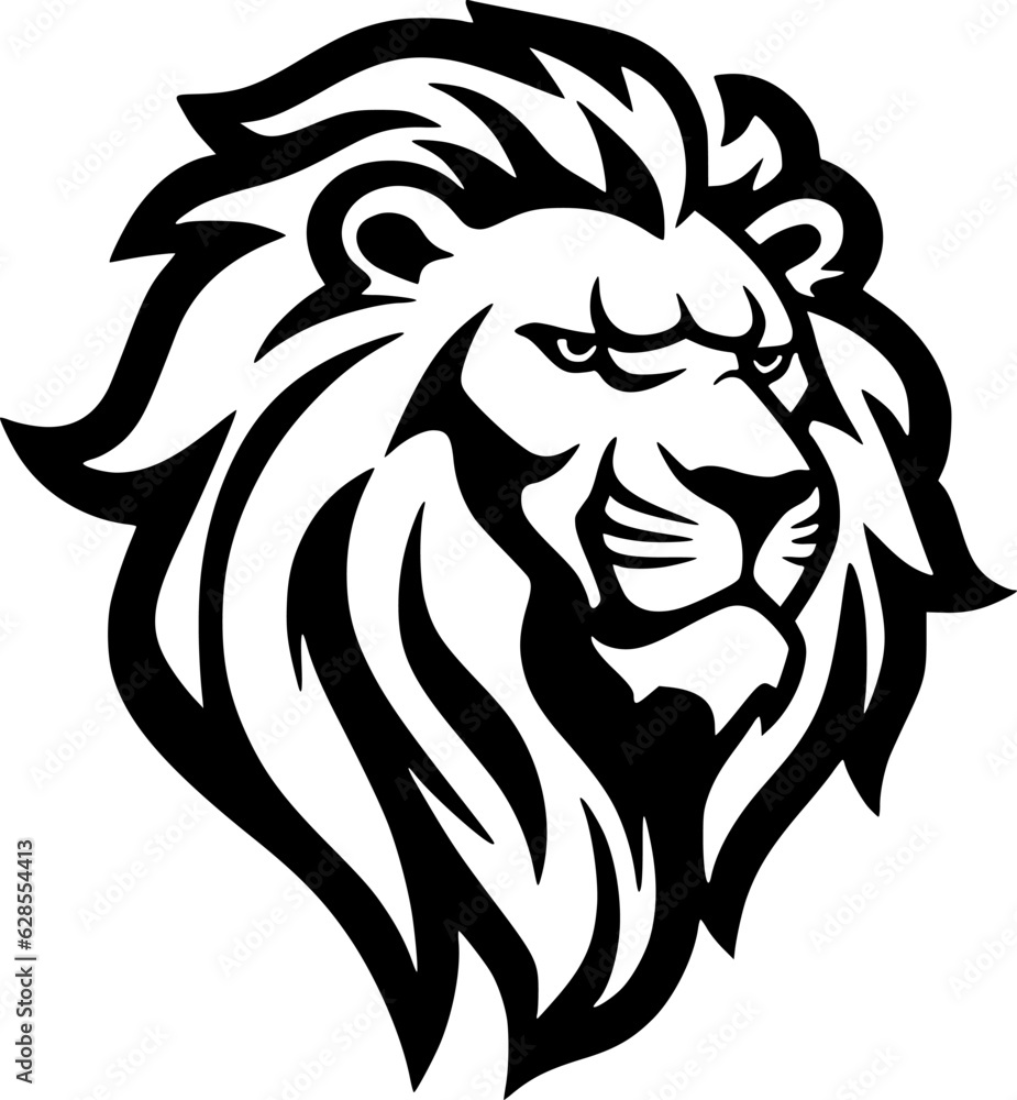 Fototapeta premium Lion | Minimalist and Simple Silhouette - Vector illustration