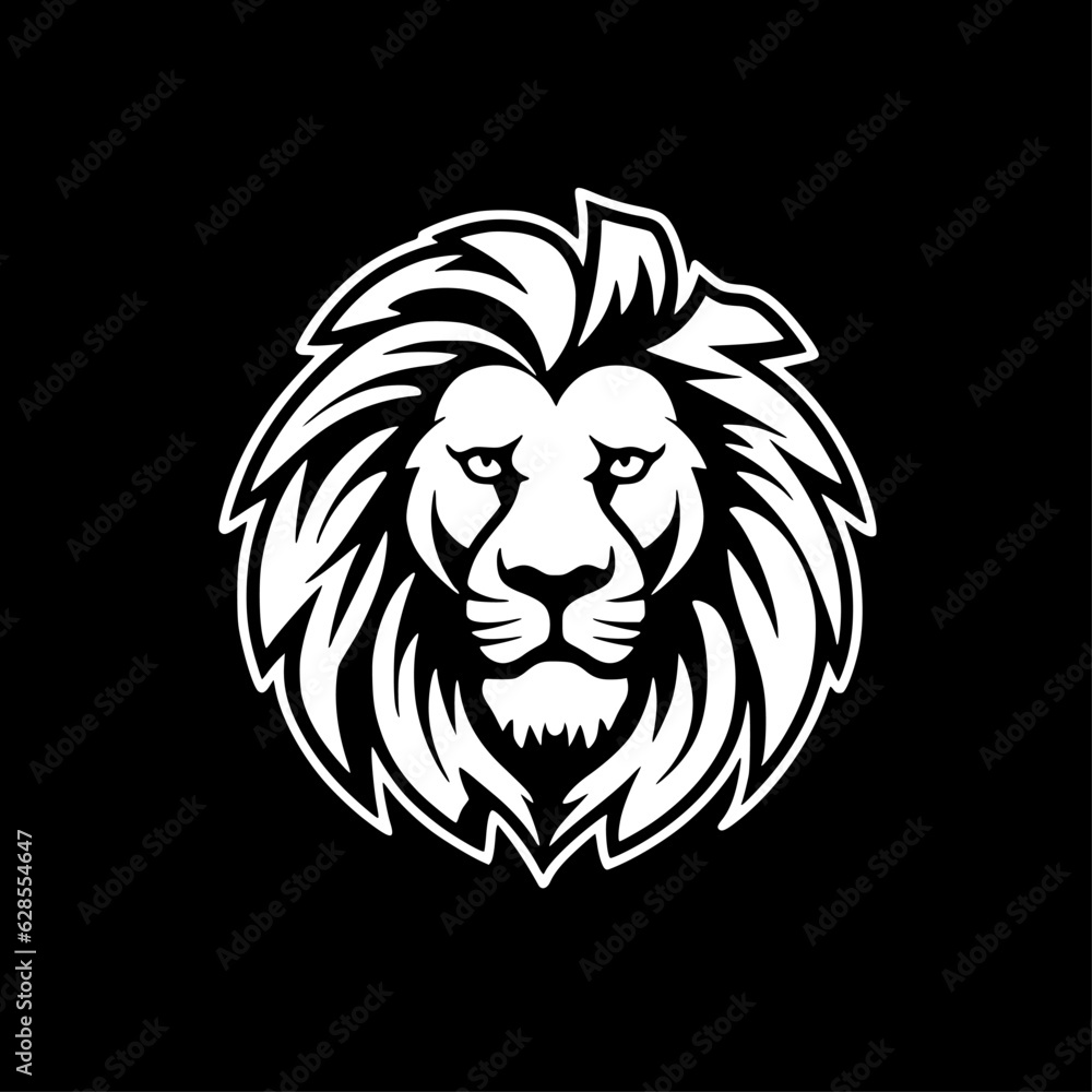 Fototapeta premium Lion | Minimalist and Simple Silhouette - Vector illustration