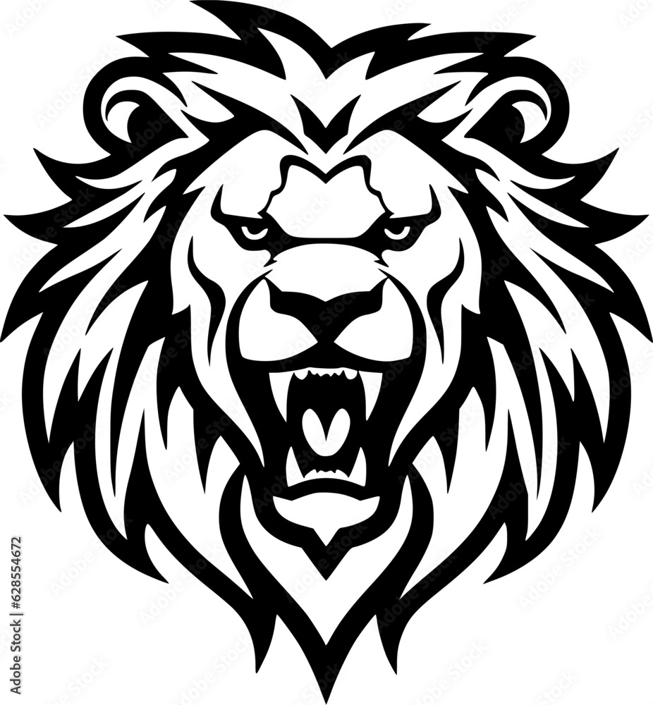 Lion - Minimalist and Flat Logo - Vector illustration