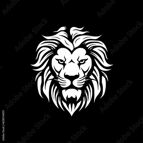 Lion | Black and White Vector illustration