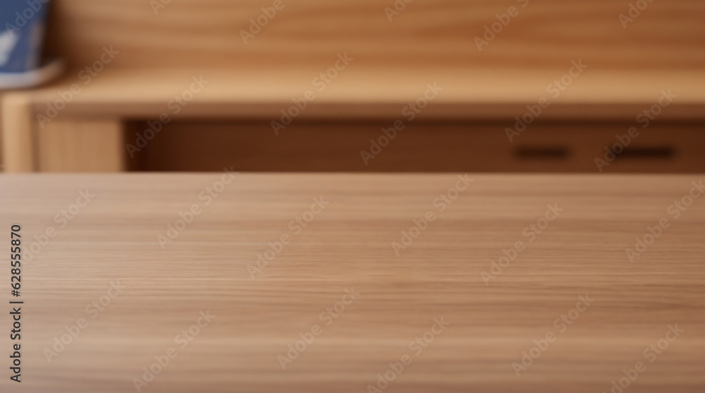 Fototapeta premium Empty wooden table for product display Generative Ai