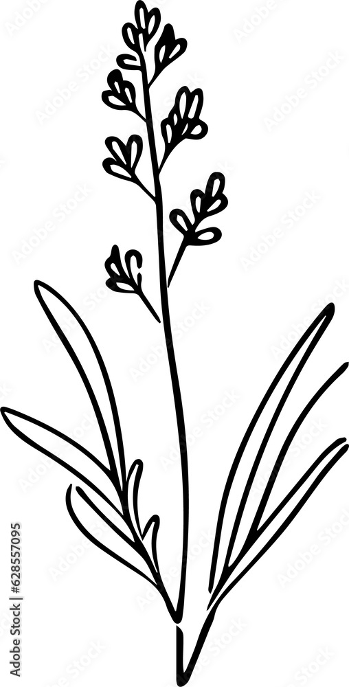 Naklejka premium flower minimal style 