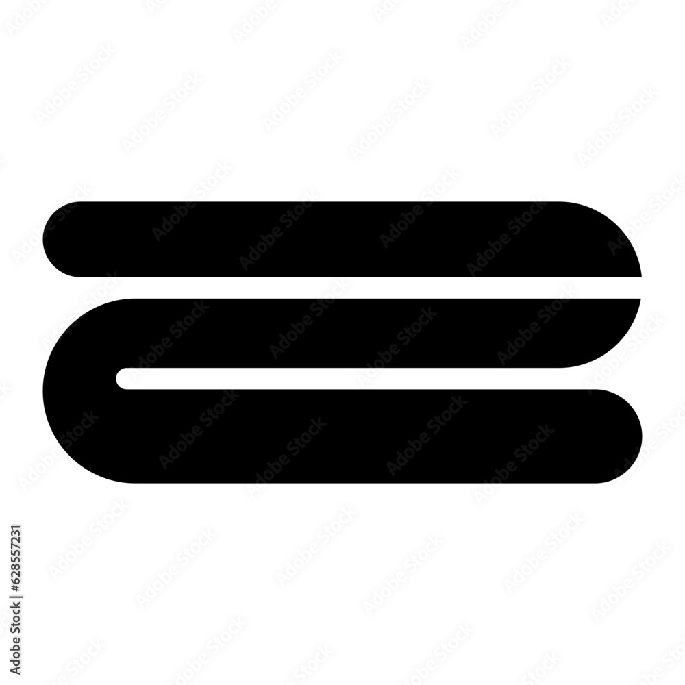 folded towel glyph folded towel glyph