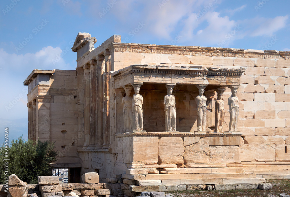 the Caryatides of the Erechtheion in Athens