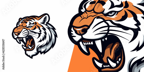 Tiger Dominator  Retro Mascot Logo for Sporting Triumphs - Embrace the Power of Old School Cool