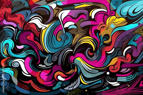 Graffiti style design background in bright colors