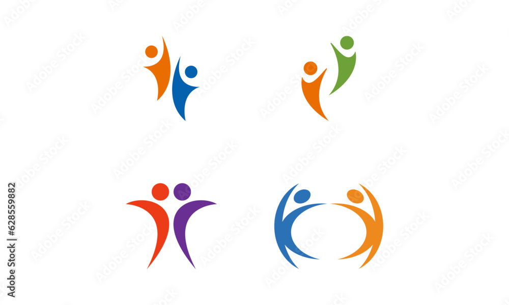 Abstract human logo. Can use for your design elements, website icons, application icons, UI, and More. Medical or health care center logo design concept. Abstract human logo. Can use for your design elements, website icons, application icons, UI, and More. Medical or health care center logo design concept.