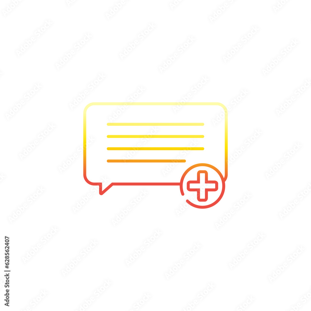 Chat bubble line icon, Message comment message Vector illustration. Chat bubble line icon, Message comment message Vector illustration.
