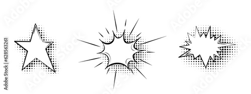 Retro boom explosion speech bubble over transparent background