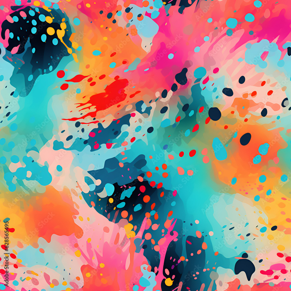 abstract colorful background with splashes,ink,painting,dropAI generated 