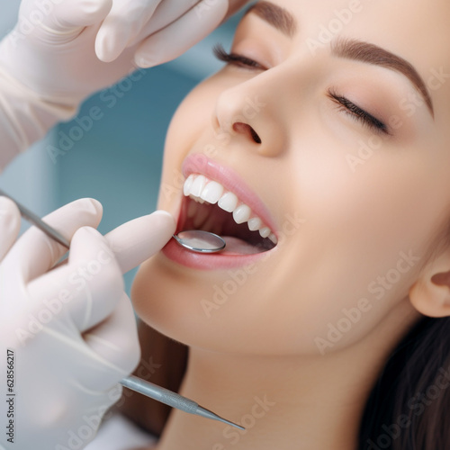 Beautiful smile  dental implants  modern medicine.