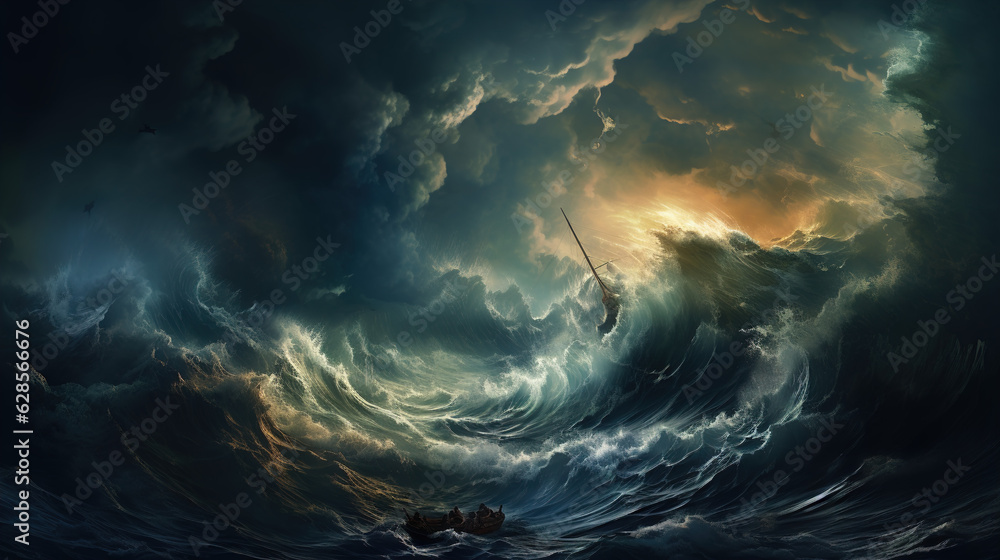 storm_in_the_sea - obrazy, fototapety, plakaty 