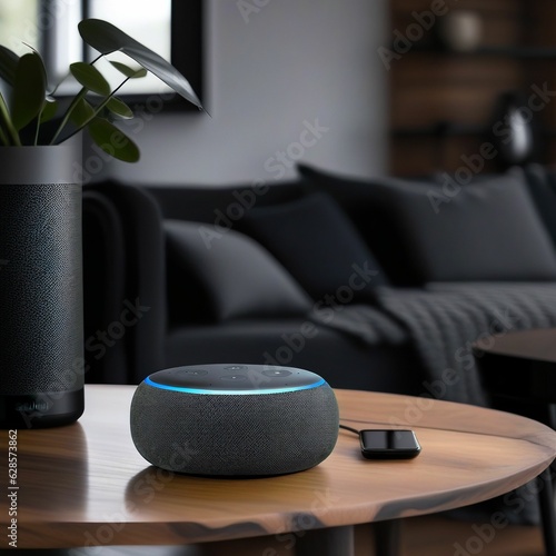 modern living room and home assistant