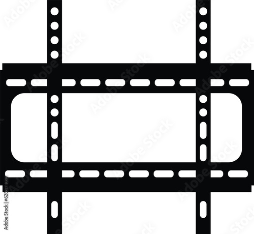 Tv wall bracket icon. Tv wall mount sign. flat style.
