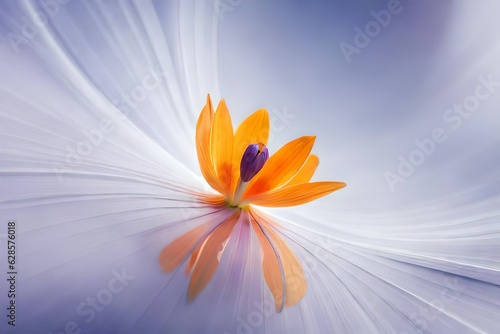 orange lily flower generated Ai 