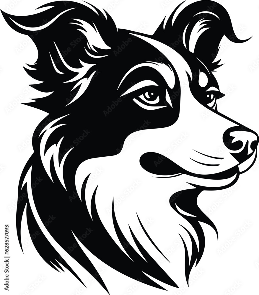 Dog Symbol Logo Monochrome Design Style