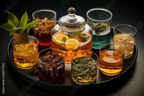 Tea is a beverage obtained by boiling  brewing  infusing the leaf of a tea bush. Black green floral herbal. Leisure  health properties  therapeutic midditya. Fruity berry. Organic refreshing drink.
