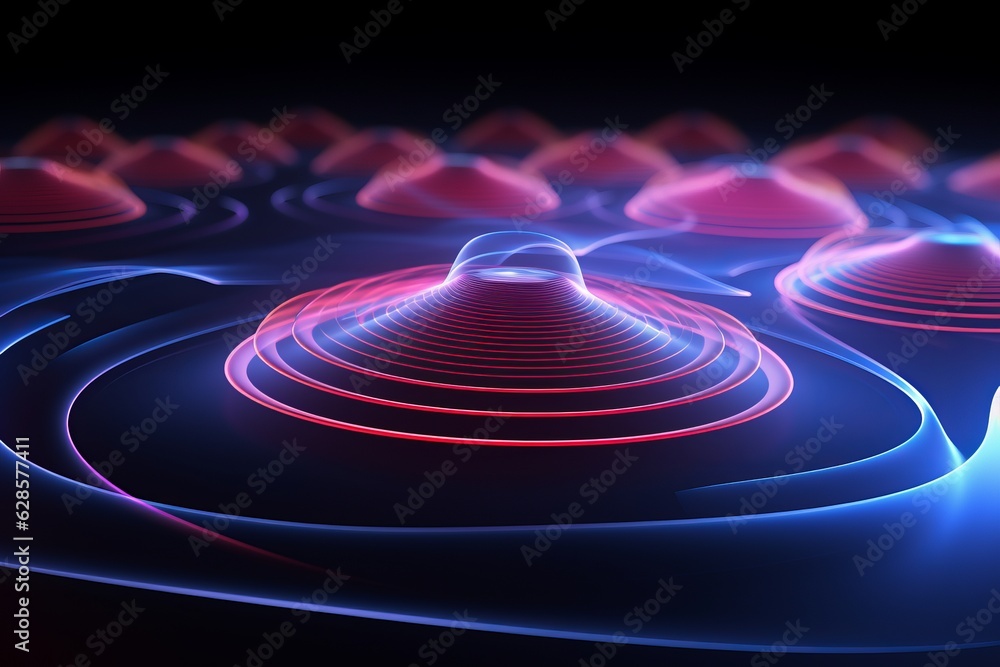 Vibrations and Waves: Diverse 3D Conceptual Illustrations Vibrations and Waves: Diverse 3D Conceptual Illustrations