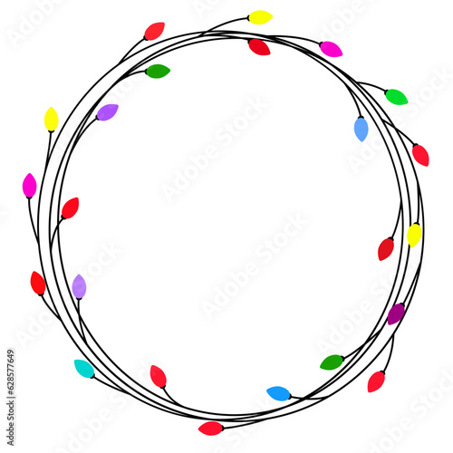 Christamas wreath svg, Frame with Christmas garland, Winter round border, Decoration