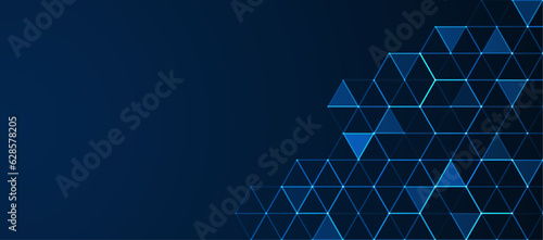 Abstract hexagon background with triangle shape