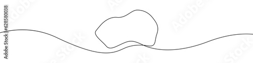 Stone icon line continuous drawing vector. One line Stone icon vector background. Stone icon. Continuous outline of a Stone icon.
