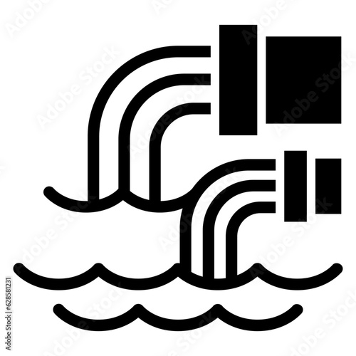 Water pollution icon