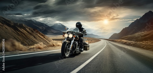 Fotografia motorbike on the road riding