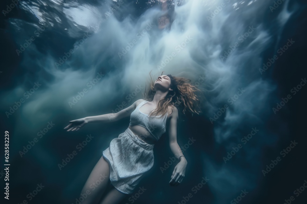 Ethereal Underwater Dance: Beauty in Submersion and Waves | Fashion and Fantasy Photography