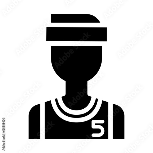 Basketball player icon photo