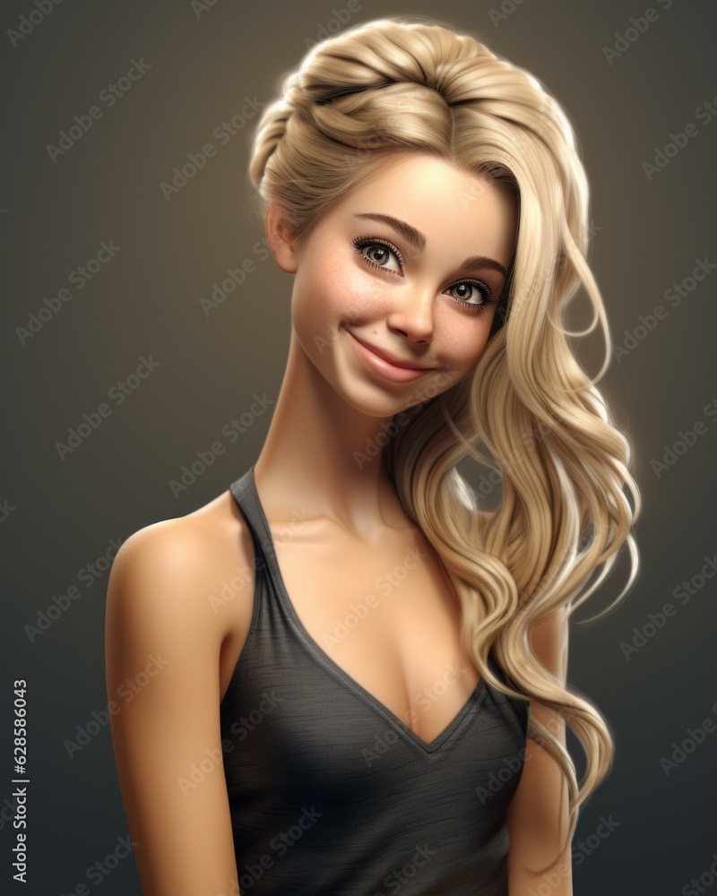 a beautiful blonde woman with long hair and a smile a beautiful blonde woman with long hair and a smile