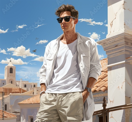 Young man portrait, generat...
